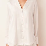 Charlotte Luxe Satin PJ Set in Blanc
