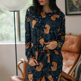 Shari Cloud Jersey PJ Set in Cosmic Jungle