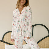 Winter Cloud Jersey PJ Set in Jet Set