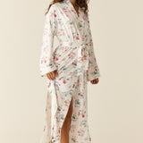 Kaia Cloud Jersey Kimono Robe in Jet Set