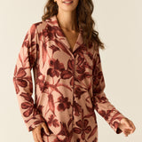 Kara Cloud Jersey Boyfriend Shirt in Rosewood