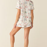Maren Cloud Jersey PJ Set in Jet Set