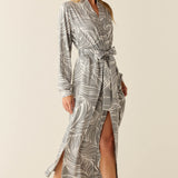 Skyler Cloud Jersey Banded Long Robe in Whisper