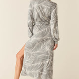 Skyler Cloud Jersey Banded Long Robe in Whisper