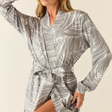 Skyler Cloud Jersey Banded Long Robe in Whisper