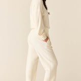 Felicia Cloud Fleece Half Zip in Meringue