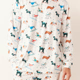 Adam Cloud Jersey Henley Set in Aprés Pups