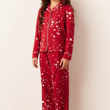Alex Cloud Jersey Tween PJ Set in Red Stars