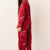 Alex Cloud Jersey Tween PJ Set in Red Stars