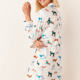 Kara Cloud Jersey Boyfriend Shirt in Aprés Pups