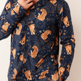 Noah Cloud Jersey PJ Set in Cosmic Jungle