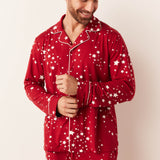 Noah Cloud Jersey PJ Set in Red Stars