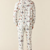 Adam Cloud Jersey Henley Set in Winter Break Pups