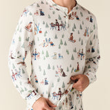 Adam Cloud Jersey Henley Set in Winter Break Pups