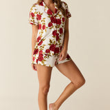 Maren Cloud Jersey PJ Set in Roses Are Red