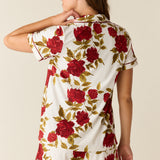 Maren Cloud Jersey PJ Set in Roses Are Red