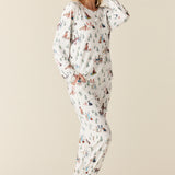 Shari Cloud Jersey PJ Set in Winter Break Pups