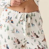 Shari Cloud Jersey PJ Set in Winter Break Pups