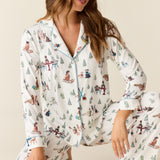 Winter Cloud Jersey PJ Set in Winter Break Pups