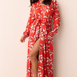 Skyler Cloud Jersey Banded Long Robe in Zen