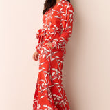 Skyler Cloud Jersey Banded Long Robe in Zen