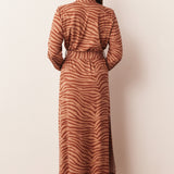 Skyler Cloud Jersey Banded Long Robe in Bengal