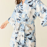 Adriana Luxe Satin Short Kimono in Gardenia