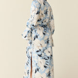 Juliette Luxe Satin Cuff Robe in Gardenia
