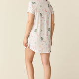 Nikki Summer Jersey Henley Dress in Mermaids