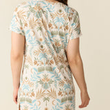 Nikki Summer Jersey Henley Dress in Oasis