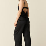 Sienna Luxe Satin Cami Set in Black