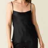Sienna Luxe Satin Cami Set in Black