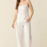 Sienna Luxe Satin Cami Set in Blanc