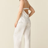 Sienna Luxe Satin Cami Set in Blanc