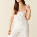 Sienna Luxe Satin Cami Set in Blanc