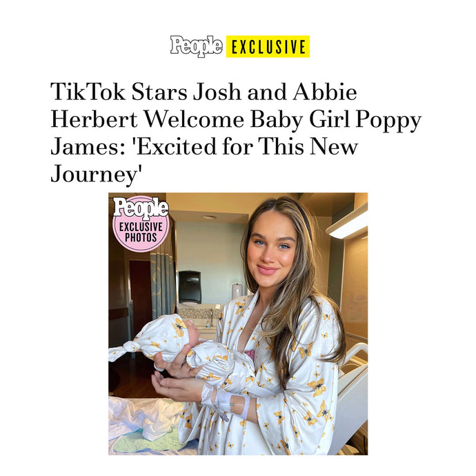 PEOPLE EXCLUSIVE | TikTok stars john and abbie herbert welcome baby girl poppy james