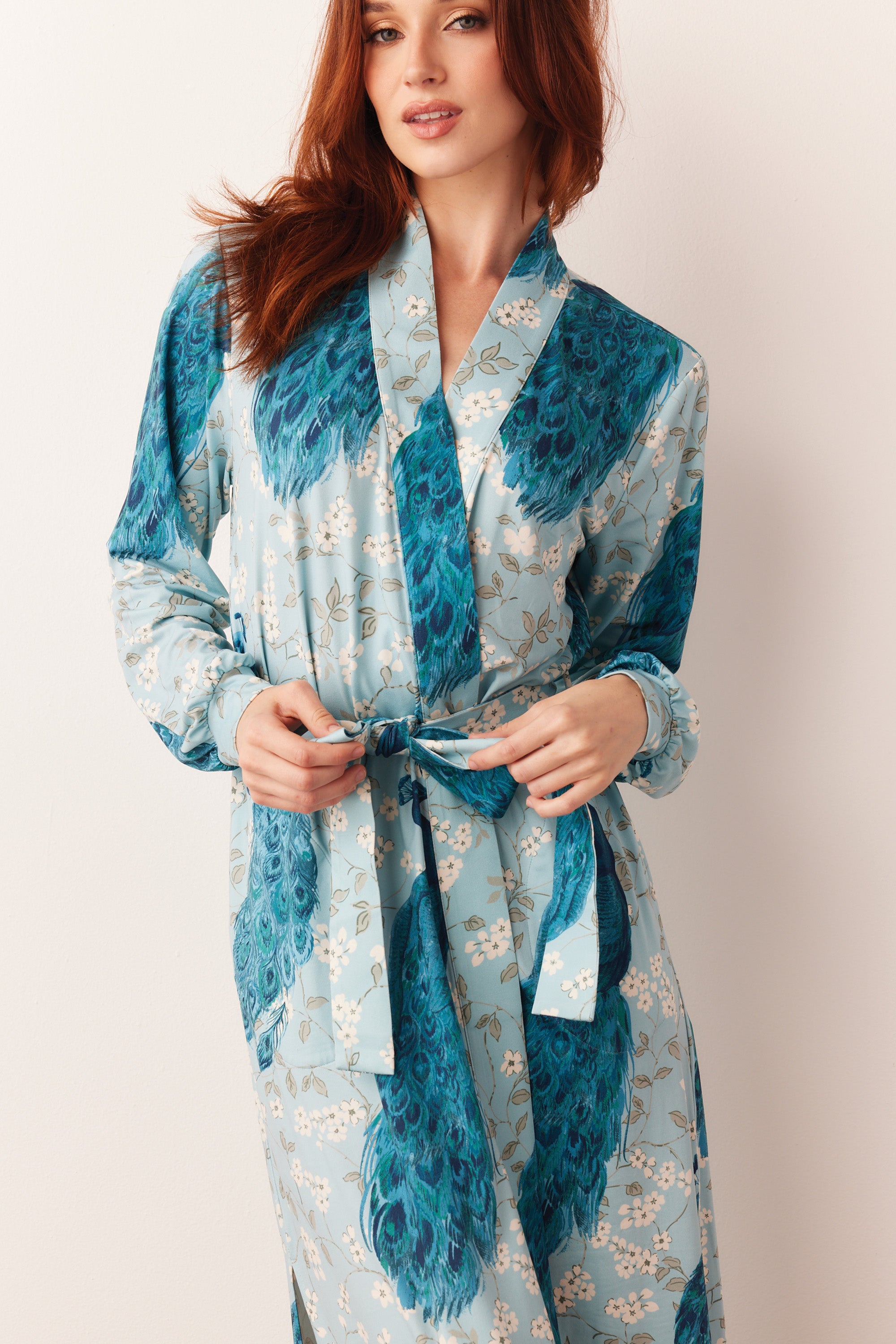 Load image into Gallery viewer, SKYLER BANDED LONG ROBE | DUCHESS
