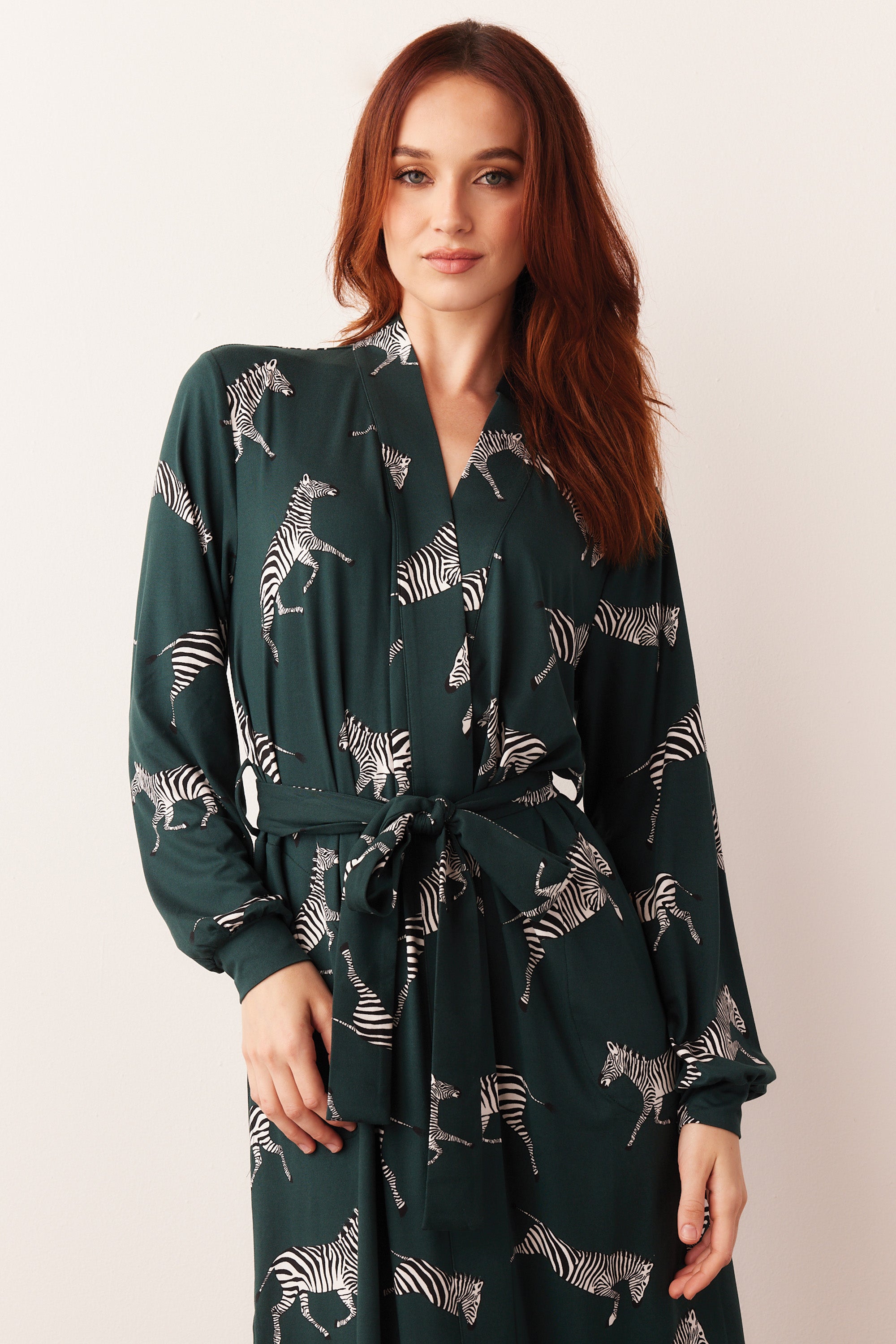 Load image into Gallery viewer, SKYLER BANDED LONG ROBE | ANIMALIA
