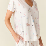 Alyssa Cloud Jersey PJ Set in Spa Day
