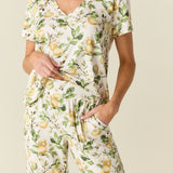 Alyssa Cloud Jersey PJ Set in Lemon Verbena