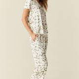 Alyssa Cloud Jersey PJ Set in Strawberry Bliss