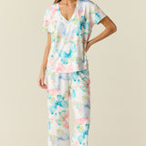 Alyssa Cloud Jersey PJ Set in Butterfly Bloom