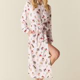 Della Cloud Jersey Banded Midi Robe in Sweet Dreams