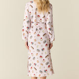 Della Cloud Jersey Banded Midi Robe in Sweet Dreams