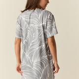 Alaina Cloud Jersey Shirt Dress in Whisper