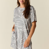 Alaina Cloud Jersey Shirt Dress in Whisper