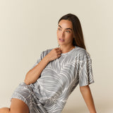 Alaina Cloud Jersey Shirt Dress in Whisper