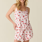 Jenna Cloud Jersey PJ Set in Very Cherry