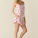 Jenna Cloud Jersey PJ Set in Very Cherry