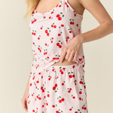 Jenna Cloud Jersey PJ Set in Very Cherry